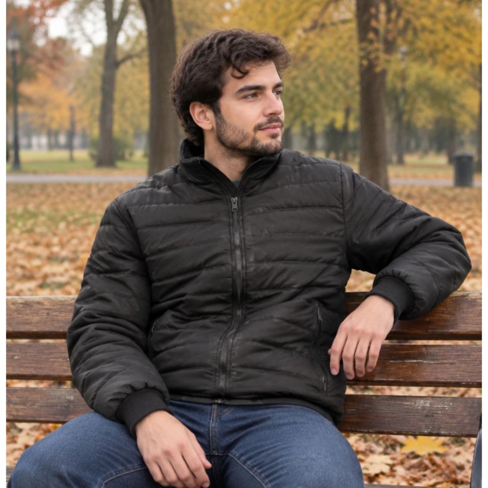 کاپشن پفی مردانه مشکی مدل Hamto